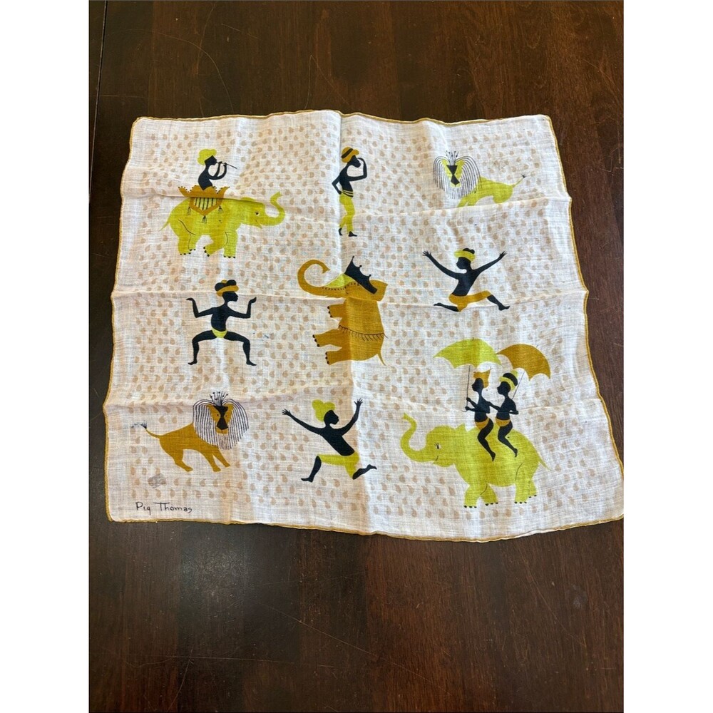 Peg Thomas Vintage Animal Hanky handkerchief